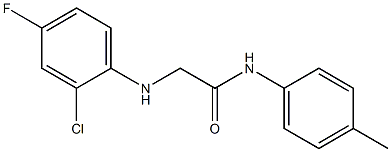 2-[(2-chloro-4-fluorophenyl)amino]-N-(4-methylphenyl)acetamide Struktur