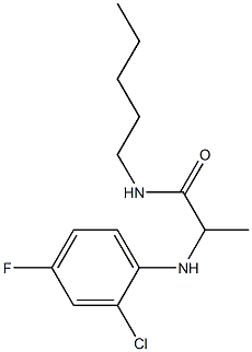 2-[(2-chloro-4-fluorophenyl)amino]-N-pentylpropanamide Struktur