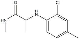 2-[(2-chloro-4-methylphenyl)amino]-N-methylpropanamide Struktur