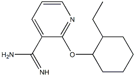 2-[(2-ethylcyclohexyl)oxy]pyridine-3-carboximidamide Struktur