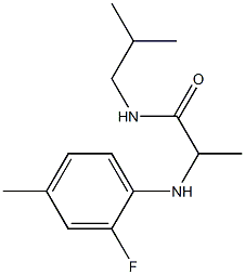 2-[(2-fluoro-4-methylphenyl)amino]-N-(2-methylpropyl)propanamide Struktur