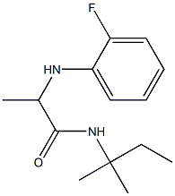 2-[(2-fluorophenyl)amino]-N-(2-methylbutan-2-yl)propanamide Struktur