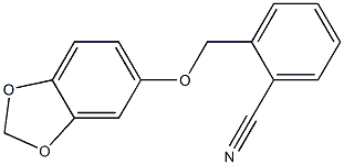 2-[(2H-1,3-benzodioxol-5-yloxy)methyl]benzonitrile Struktur