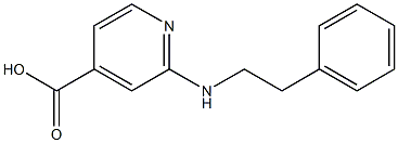 2-[(2-phenylethyl)amino]pyridine-4-carboxylic acid Struktur