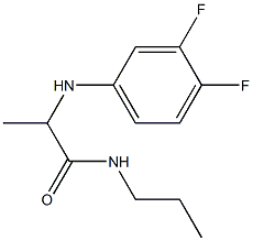 2-[(3,4-difluorophenyl)amino]-N-propylpropanamide Struktur