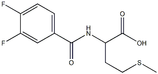 2-[(3,4-difluorophenyl)formamido]-4-(methylsulfanyl)butanoic acid Struktur