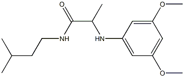 2-[(3,5-dimethoxyphenyl)amino]-N-(3-methylbutyl)propanamide Struktur