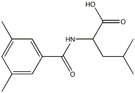 2-[(3,5-dimethylbenzoyl)amino]-4-methylpentanoic acid Struktur