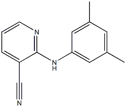 2-[(3,5-dimethylphenyl)amino]pyridine-3-carbonitrile Struktur