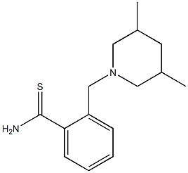 2-[(3,5-dimethylpiperidin-1-yl)methyl]benzenecarbothioamide Struktur