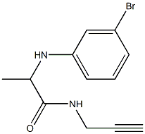 2-[(3-bromophenyl)amino]-N-(prop-2-yn-1-yl)propanamide Struktur