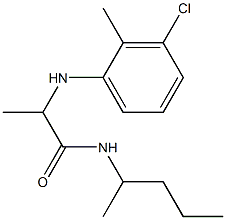 2-[(3-chloro-2-methylphenyl)amino]-N-(pentan-2-yl)propanamide Struktur