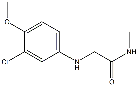 2-[(3-chloro-4-methoxyphenyl)amino]-N-methylacetamide Struktur