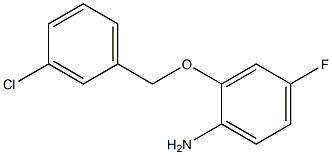 2-[(3-chlorophenyl)methoxy]-4-fluoroaniline Struktur