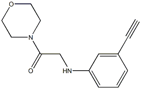 2-[(3-ethynylphenyl)amino]-1-(morpholin-4-yl)ethan-1-one Struktur