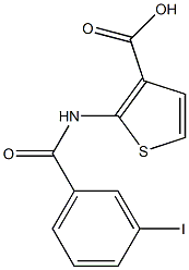 2-[(3-iodobenzene)amido]thiophene-3-carboxylic acid Struktur