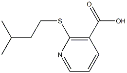 2-[(3-methylbutyl)thio]nicotinic acid Struktur