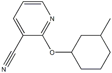 2-[(3-methylcyclohexyl)oxy]pyridine-3-carbonitrile Struktur