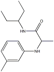 2-[(3-methylphenyl)amino]-N-(pentan-3-yl)propanamide Struktur