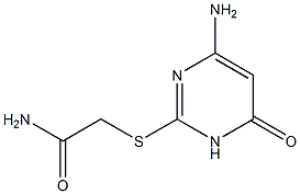 2-[(4-amino-6-oxo-1,6-dihydropyrimidin-2-yl)sulfanyl]acetamide Struktur