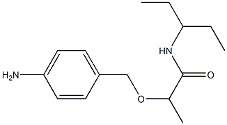 2-[(4-aminophenyl)methoxy]-N-(pentan-3-yl)propanamide Struktur