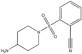 2-[(4-aminopiperidine-1-)sulfonyl]benzonitrile Struktur