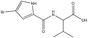 2-[(4-bromo-1H-pyrrol-2-yl)formamido]-3-methylbutanoic acid Struktur