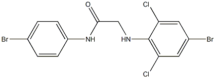 2-[(4-bromo-2,6-dichlorophenyl)amino]-N-(4-bromophenyl)acetamide Struktur