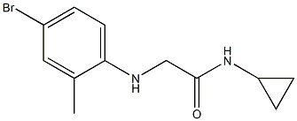 2-[(4-bromo-2-methylphenyl)amino]-N-cyclopropylacetamide Struktur