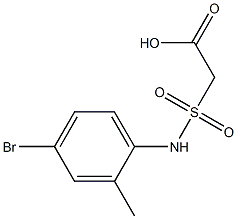 2-[(4-bromo-2-methylphenyl)sulfamoyl]acetic acid Struktur