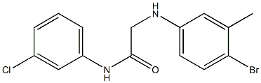 2-[(4-bromo-3-methylphenyl)amino]-N-(3-chlorophenyl)acetamide Struktur