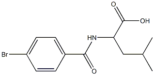 2-[(4-bromobenzoyl)amino]-4-methylpentanoic acid Struktur