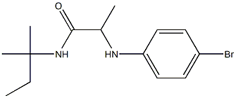 2-[(4-bromophenyl)amino]-N-(2-methylbutan-2-yl)propanamide Struktur