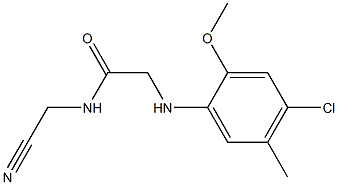 2-[(4-chloro-2-methoxy-5-methylphenyl)amino]-N-(cyanomethyl)acetamide Struktur