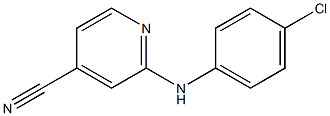 2-[(4-chlorophenyl)amino]pyridine-4-carbonitrile Struktur