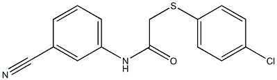 2-[(4-chlorophenyl)sulfanyl]-N-(3-cyanophenyl)acetamide Struktur