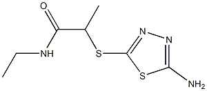 2-[(5-amino-1,3,4-thiadiazol-2-yl)sulfanyl]-N-ethylpropanamide Struktur