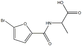 2-[(5-bromo-2-furoyl)amino]propanoic acid Struktur