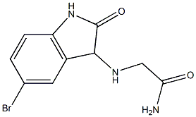 2-[(5-bromo-2-oxo-2,3-dihydro-1H-indol-3-yl)amino]acetamide Struktur