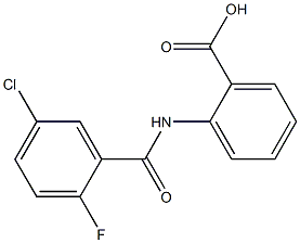 2-[(5-chloro-2-fluorobenzene)amido]benzoic acid Struktur