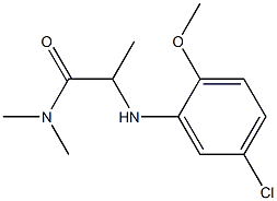 2-[(5-chloro-2-methoxyphenyl)amino]-N,N-dimethylpropanamide Struktur