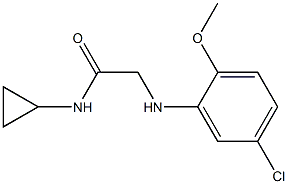 2-[(5-chloro-2-methoxyphenyl)amino]-N-cyclopropylacetamide Struktur