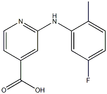 2-[(5-fluoro-2-methylphenyl)amino]pyridine-4-carboxylic acid Struktur