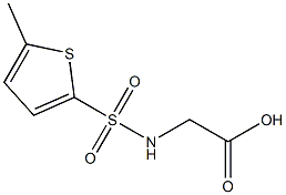 2-[(5-methylthiophene-2-)sulfonamido]acetic acid Struktur