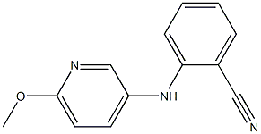 2-[(6-methoxypyridin-3-yl)amino]benzonitrile Struktur