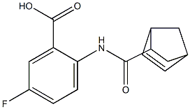 2-[(bicyclo[2.2.1]hept-5-en-2-ylcarbonyl)amino]-5-fluorobenzoic acid Struktur