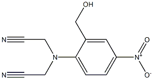 2-[(cyanomethyl)[2-(hydroxymethyl)-4-nitrophenyl]amino]acetonitrile Struktur