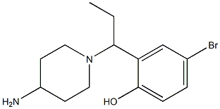 2-[1-(4-aminopiperidin-1-yl)propyl]-4-bromophenol Struktur