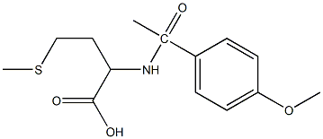 2-[1-(4-methoxyphenyl)acetamido]-4-(methylsulfanyl)butanoic acid Struktur