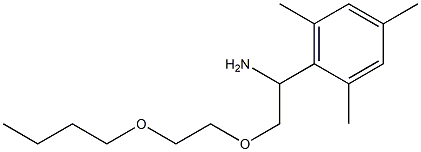 2-[1-amino-2-(2-butoxyethoxy)ethyl]-1,3,5-trimethylbenzene Struktur